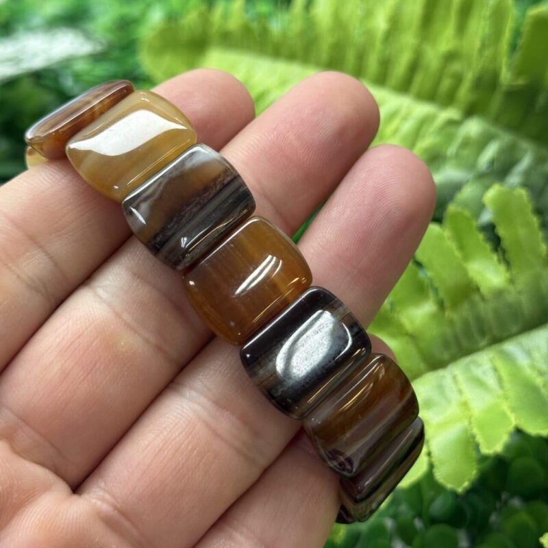 Kahve Akik Taşı Bileklik