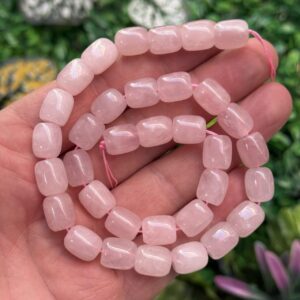 Oval Silindir Pembe Kuvars Tasi 10x12 Mm 2