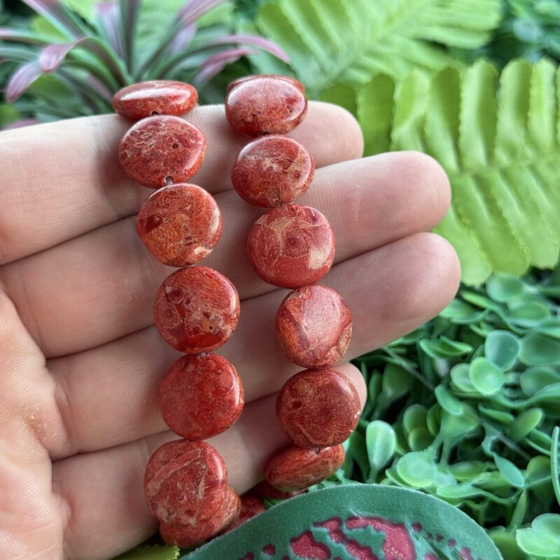 Oval Tablet Akdeniz Mercan Tasi 16 Mm 4 Oval Tablet Akdeniz Mercan Tasi 16 Mm 4