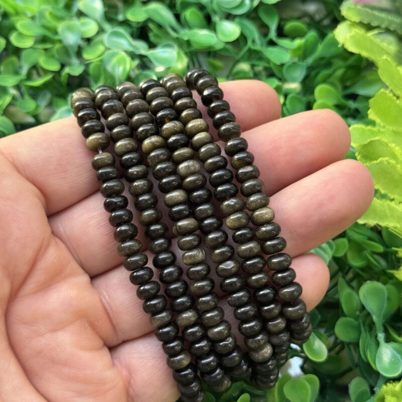 Rondela Gold Obsidyen Tasi 6x4 Mm 2