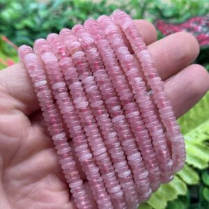 Rondela Pembe Kuvars Tasi 6x2 Mm 2