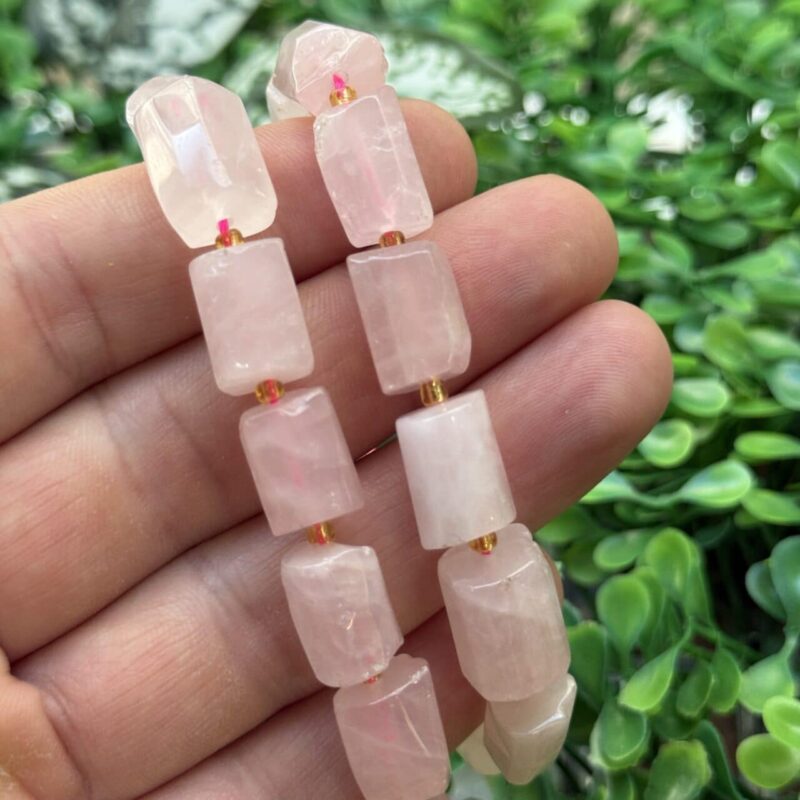 Silindir Pembe Kuvars Tasi 10x14 Mm 2 Silindir Pembe Kuvars Tasi 10x14 Mm 2