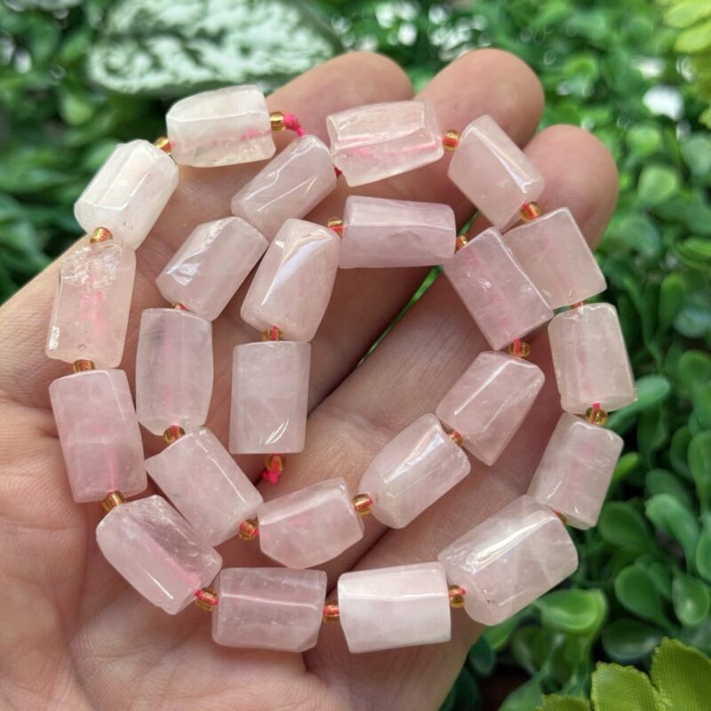 Silindir Pembe Kuvars Taşı 10x14 MM Silindir Pembe Kuvars Taşı 10x14 MM