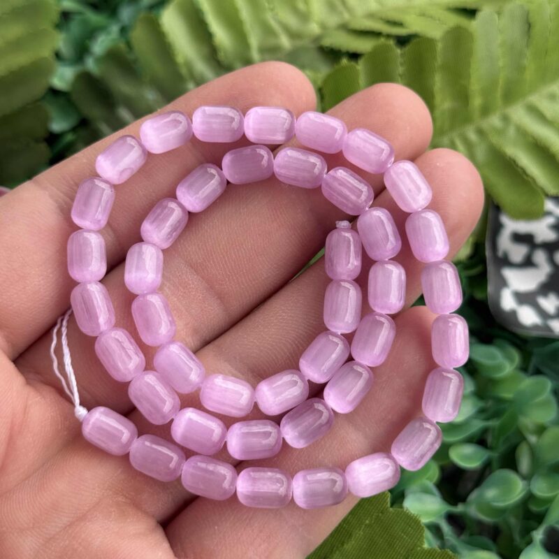 Silindir Pembe Selenit Tasi 6x9 Mm 2