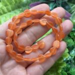 Turuncu Kalp Kedi Gozu Tasi 10 Mm