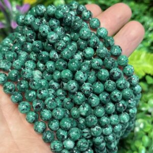 Kure Benekli Yesil Renkli Kuvars Tasi 8 Mm 2