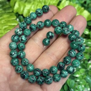 Kure Benekli Yesil Renkli Kuvars Tasi 8 Mm