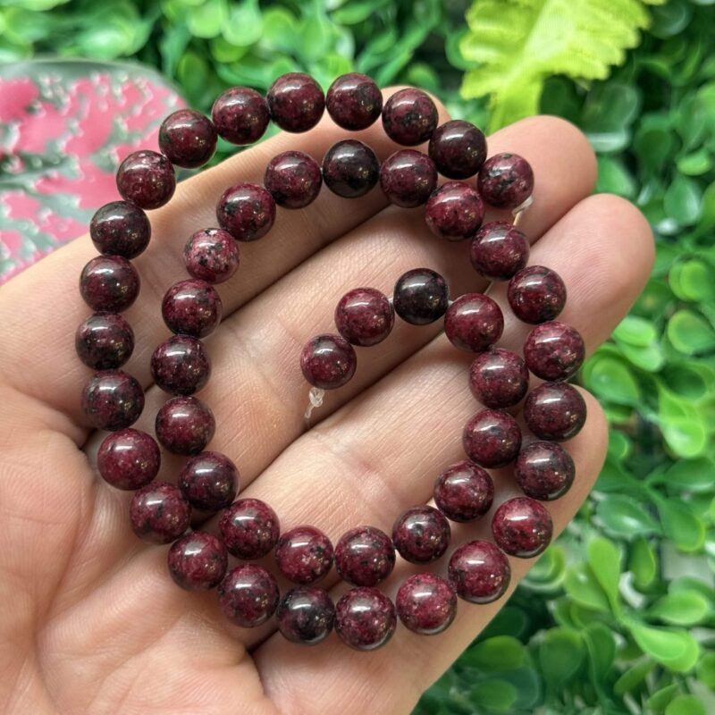 Kure Granat Renkli Kuvars Tasi 8 Mm 2 Kure Granat Renkli Kuvars Tasi 8 Mm 2