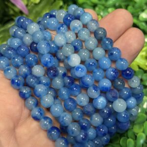 Kure Mavi Akik Renkli Kuvars Tasi 8 Mm 2