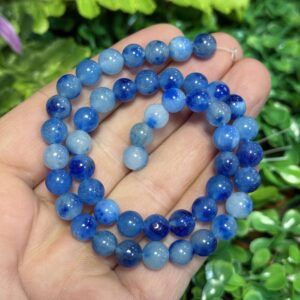 Kure Mavi Akik Renkli Kuvars Tasi 8 Mm