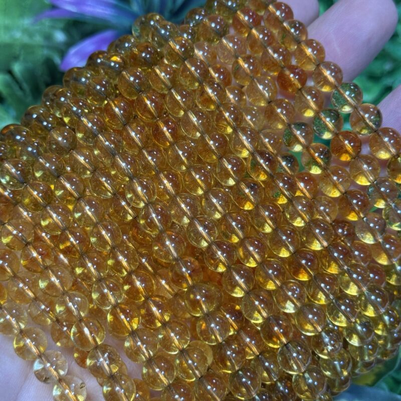 Kure Sitrin Renkli Kuvars Tasi 8 Mm 8