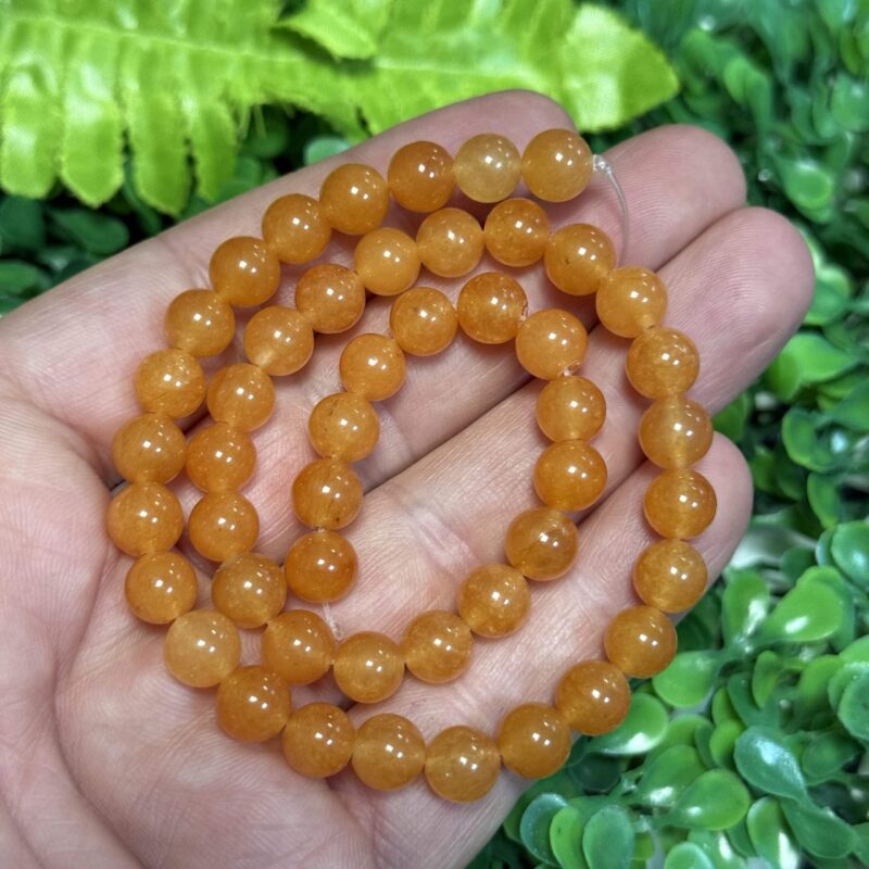 Kure Turuncu Akik Renkli Kuvars Tasi 8 Mm