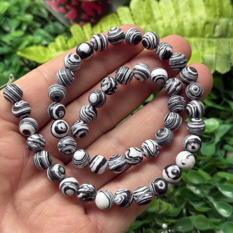 Kure Zebra Cizgili Sikma Malakit Tasi 8 Mm