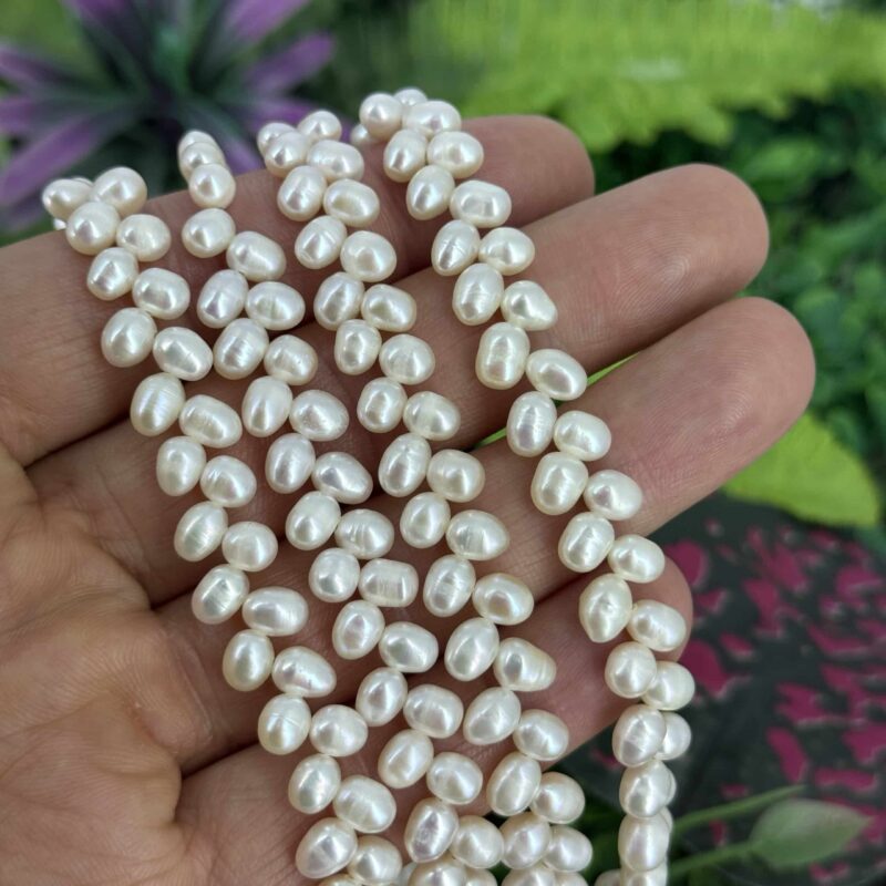 5a Premium Yandan Delikli Damla Barok İnci 5 Mm 2