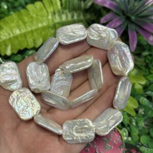 Dikdortgen Dogal İnci 18x25 Mm