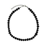 Dogal Siyah Barok İnci Kolye