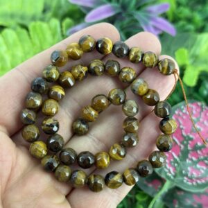 Faset Kure Kahve Kaplan Gozu Tasi 8 Mm