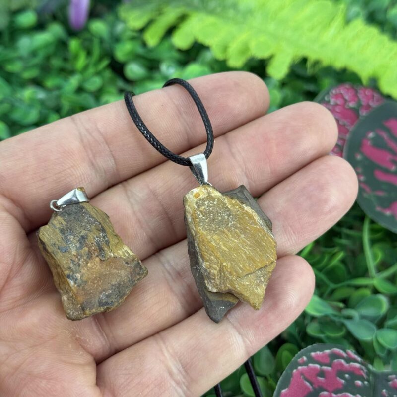 Ham Kayac Kaplan Gozu Tasi Kolye 2