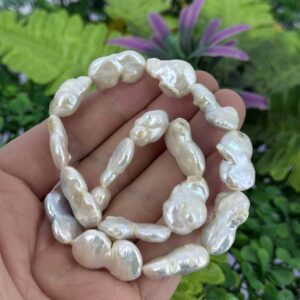 İkiz Sekilsiz Tablet Dogal Barok İncisi 13x24 Mm 2