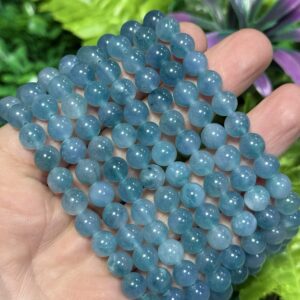 Kure Koyu Akuamarin Renkli Kuvars Tasi 8 Mm