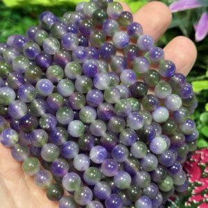 Kure Yosunlu Ametist Renkli Kuvars Tasi 8 Mm