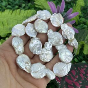 Oval Tablet Dogal Barok İnci 20 Mm 2