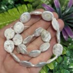 Oval Tablet Dogal Barok İncisi 14x18 Mm 2