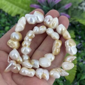 Premium Ezik İkiz Yapisik Barok İnci 12 13 Mm