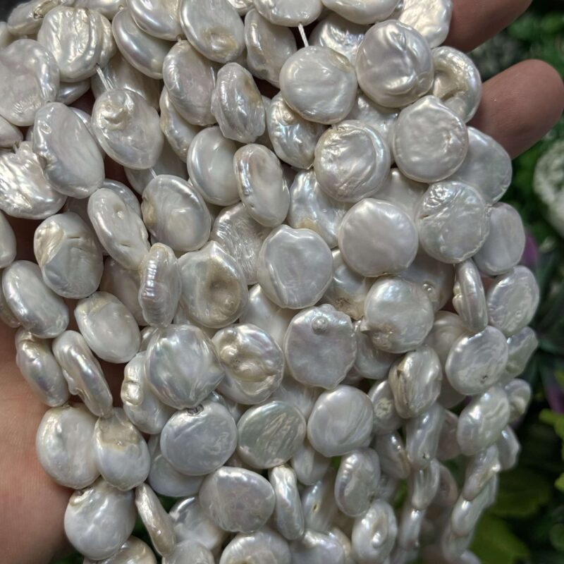 Yuvarlak Tablet Dogal Barok İncisi 16 Mm